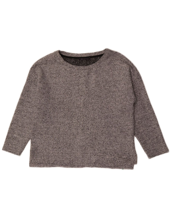 Maglione maglione con scollo a barca da donna Marks & Spencer UK 16 grande grigio screziato