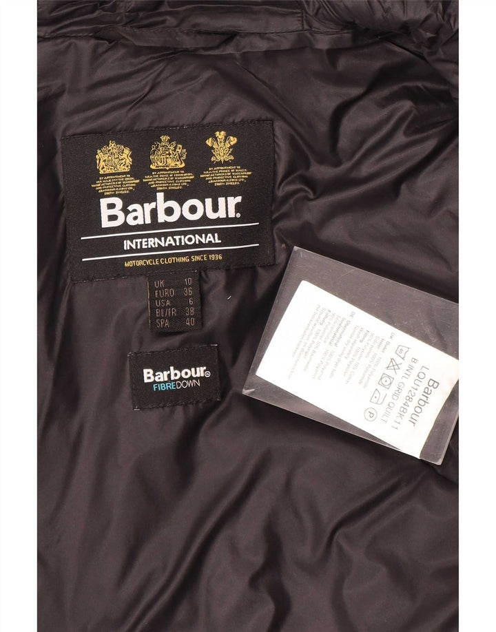 Giacca imbottita con cappuccio da donna Barbour UK 10 Small nera in poliammide