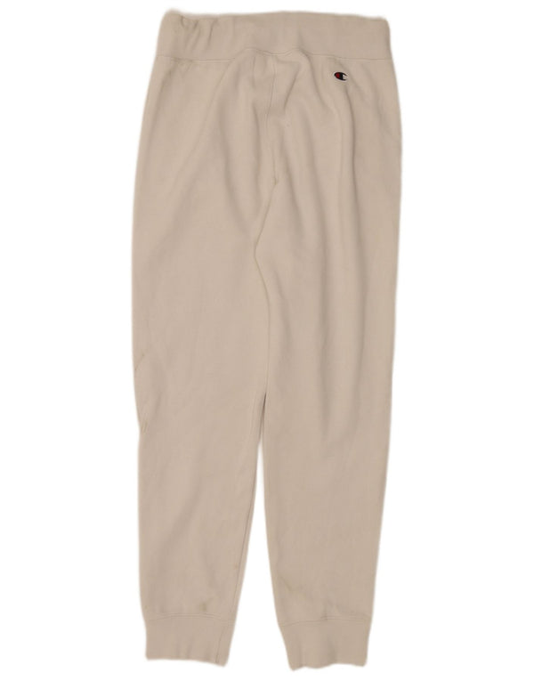 Pantaloni da tuta con grafica da donna Champion Joggers UK 6 XS Cotone bianco