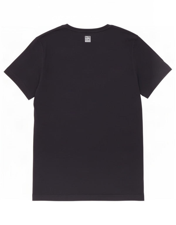 T-shirt grafica da uomo Tommy Hilfiger Top piccola in cotone blu navy