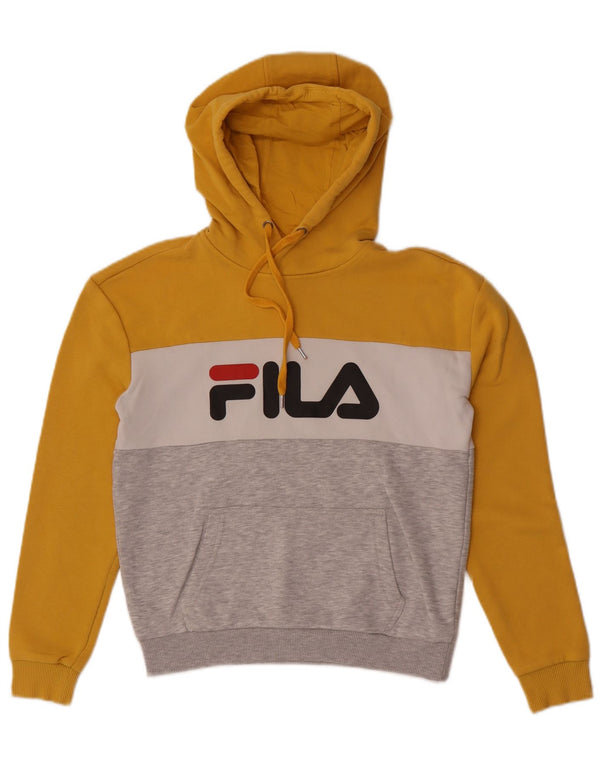 Felpa con cappuccio grafica da donna Fila UK 6 XS multicolore Colourblock