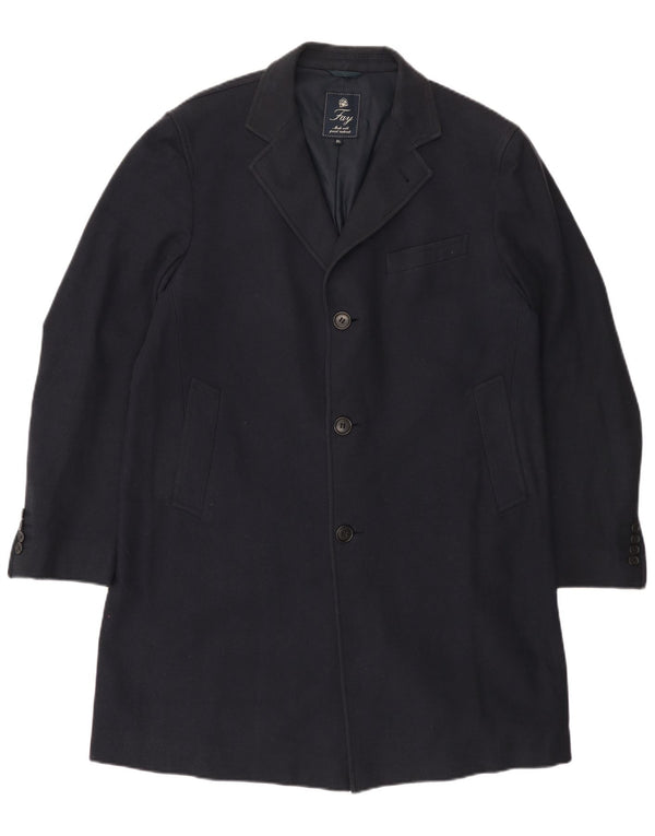 Cappotto da donna FAY UK 18 XL Cotone a spina di pesce blu navy