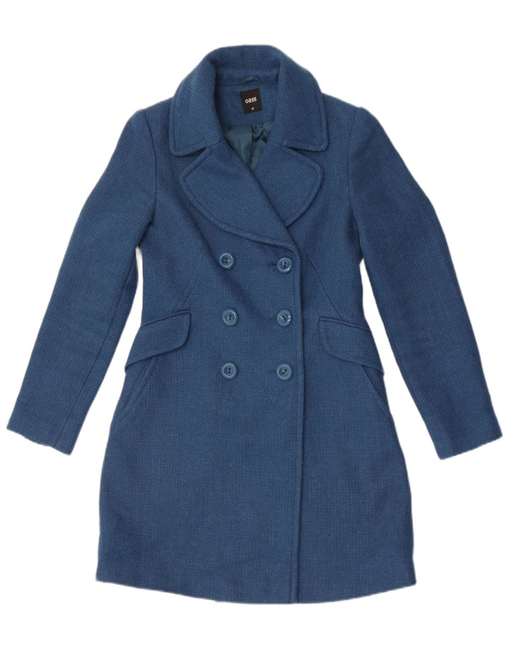 Cappotto doppiopetto da donna Oasis UK 6 XS poliestere blu