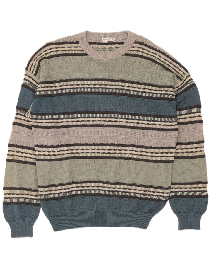 Maglione maglione girocollo da uomo Cacharel EU 52 Large Green Colourblock