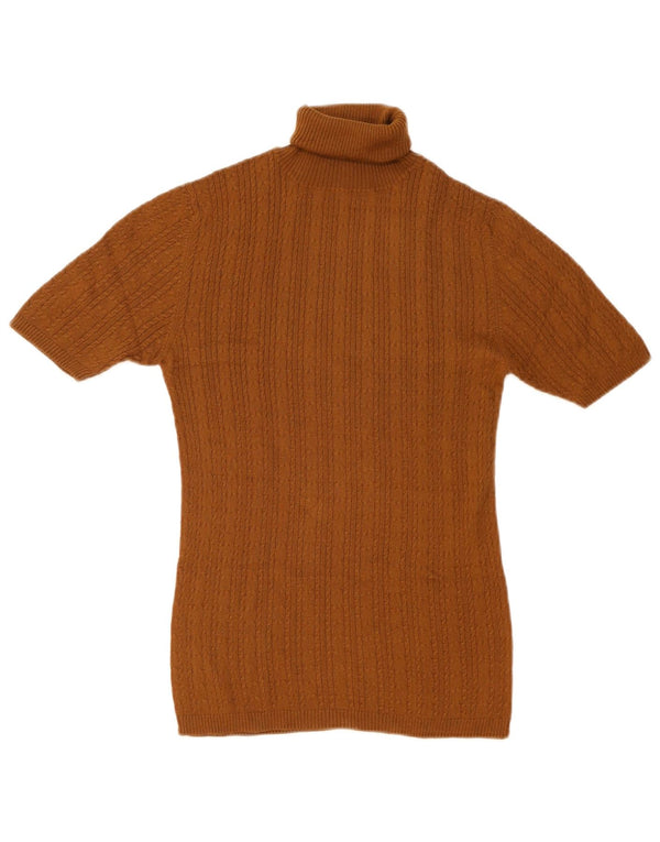 Maglione maglione da donna a collo alto Massimo Dutti UK 14 grande marrone