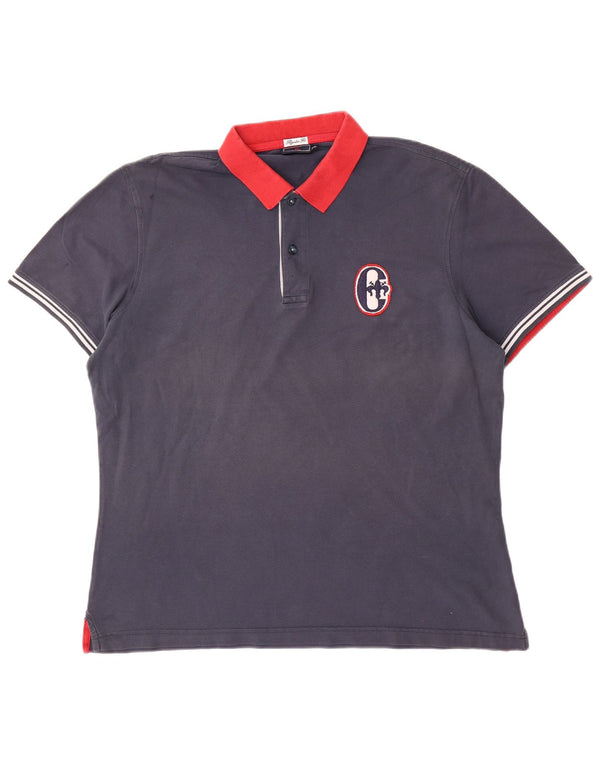 CONTE OF FLORENCE Mens Regular Fit Polo Shirt 2XL Navy Blue