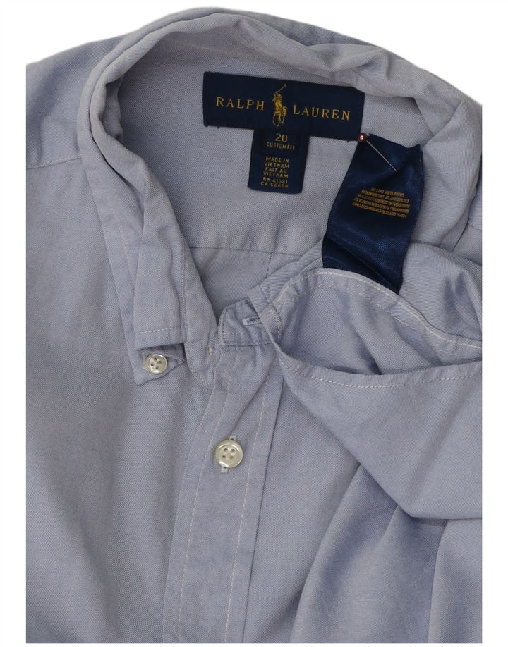 Camicia Ralph Lauren Ragazzo 15-16 Anni Cotone Blu