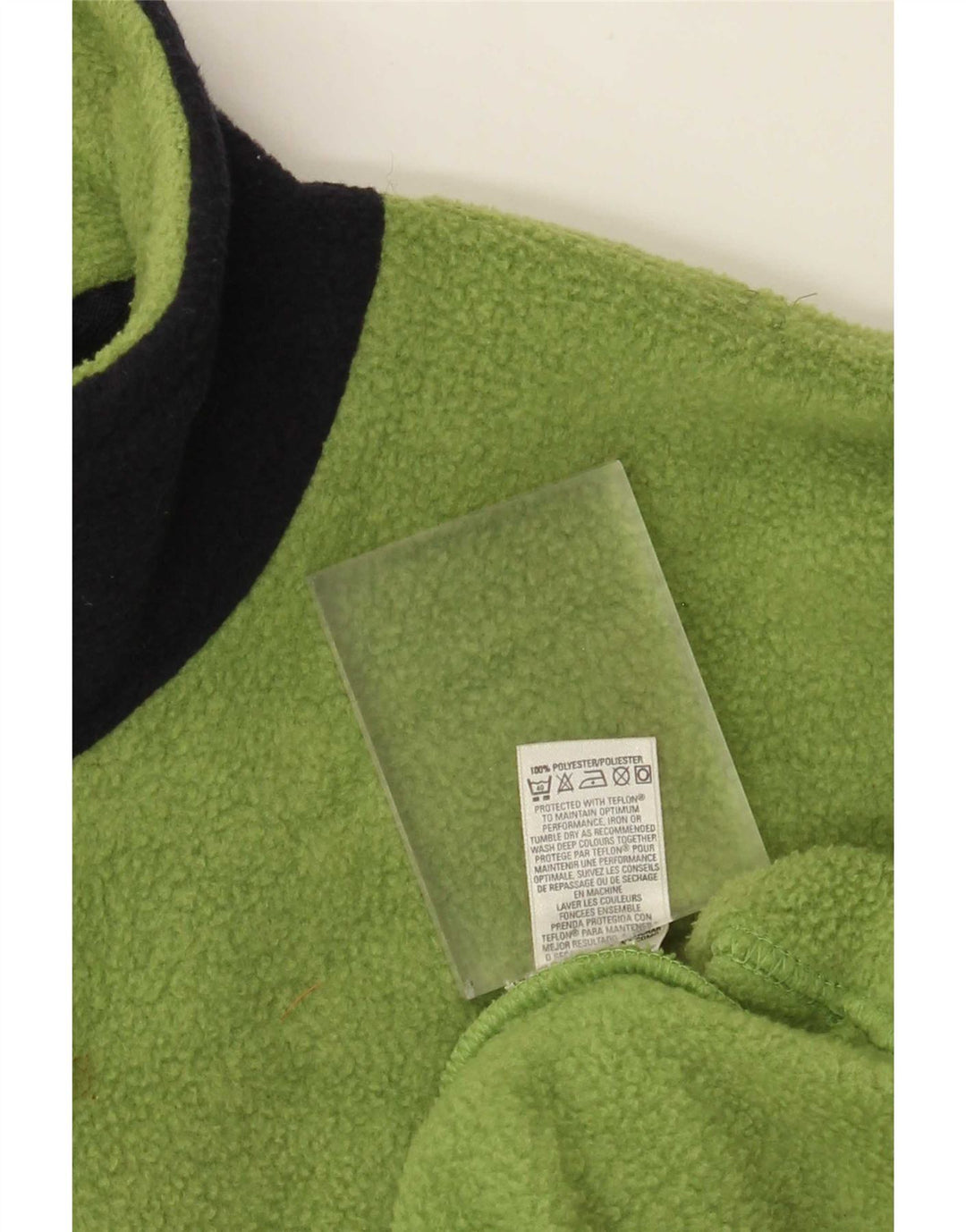 Maglione in pile da uomo Marks & Spencer con zip e collo grande color block verde
