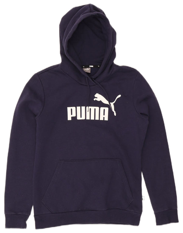 Felpa con cappuccio grafica da donna Puma UK 10 Small Blu Navy Cotone