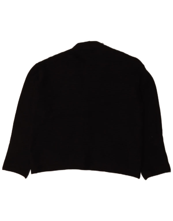 Maglione cardigan oversize da donna Zara UK 10 piccolo in viscosa nera
