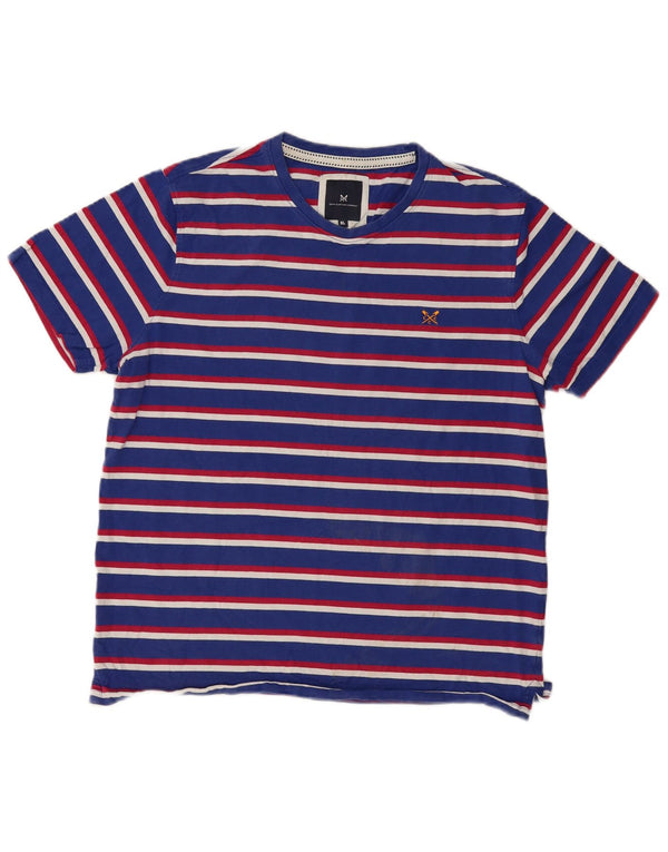 Crew Clothing T-shirt da donna Top UK 18 XL Cotone a righe blu