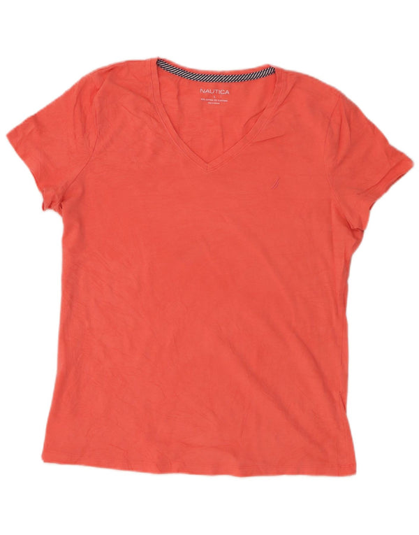 T-shirt da donna Nautica Top UK 14 grande cotone arancione