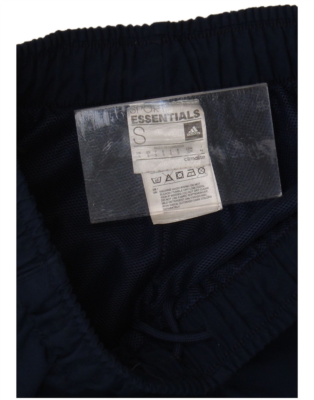 ADIDAS Mens Climalite Sport Shorts Small Navy Blue Polyester