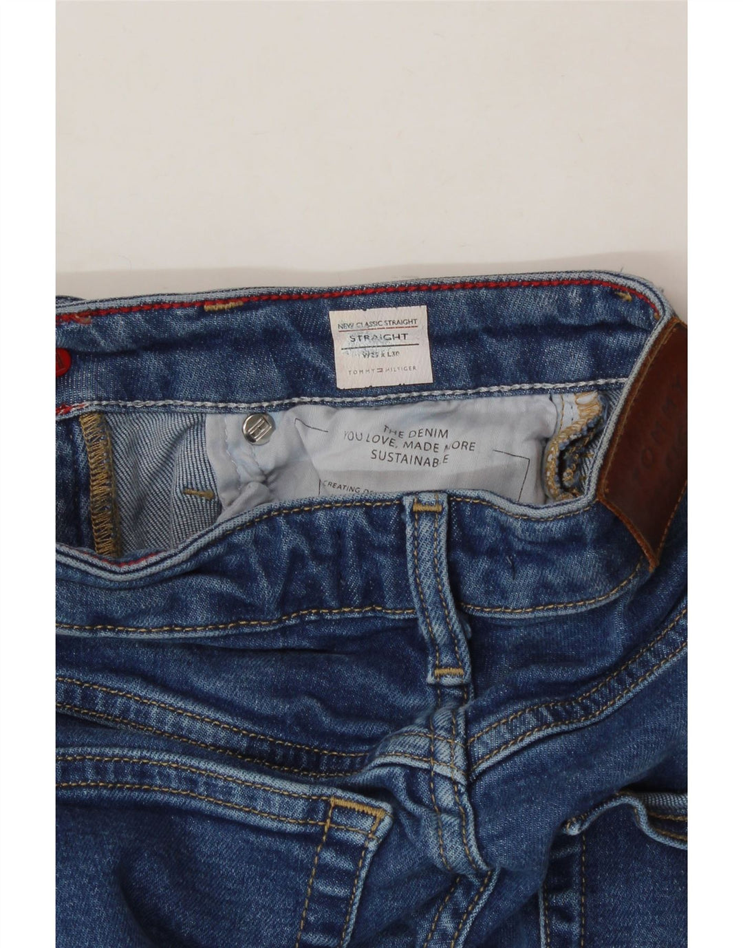 TOMMY HILFIGER Womens Straight Jeans W25 L30 Blue Cotton Vintage Tommy Hilfiger and Second-Hand Tommy Hilfiger from Messina Hembry 