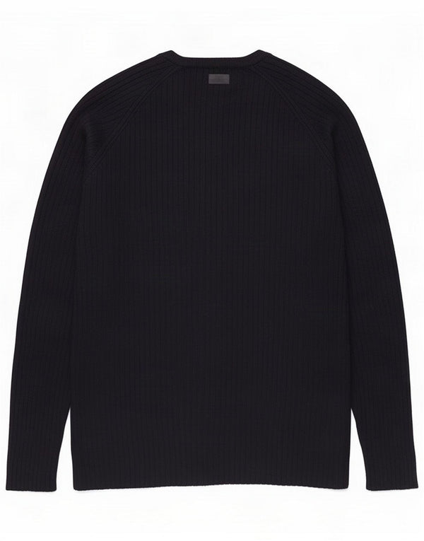 Zara Maglione girocollo da uomo grande blu navy