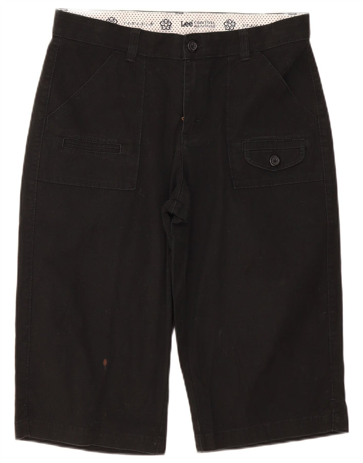 Pantaloncini cargo da donna Lee US 10 Large W32 cotone nero