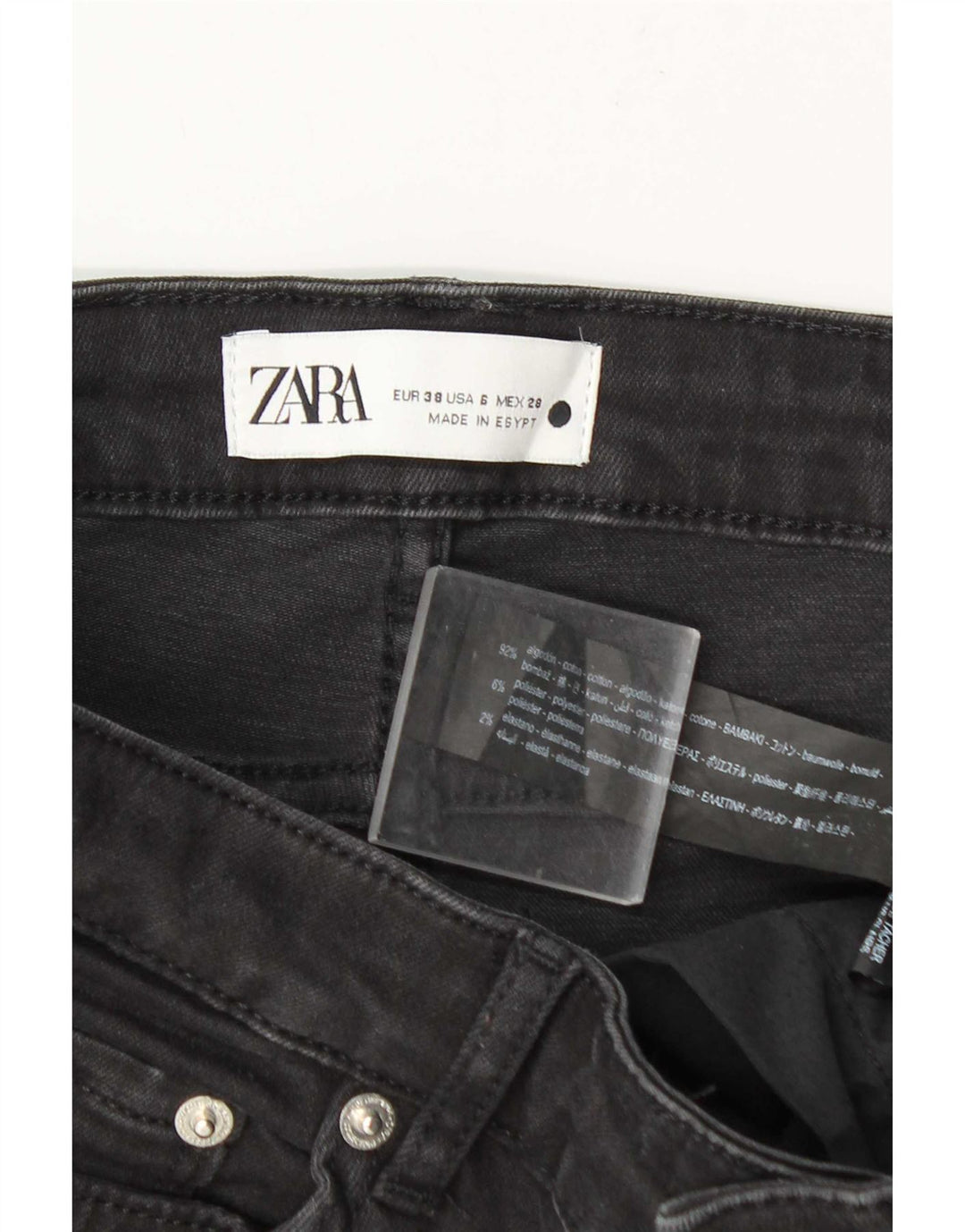 Jeans svasati da donna Zara EU 38 Small W28 L31 Cotone grigio