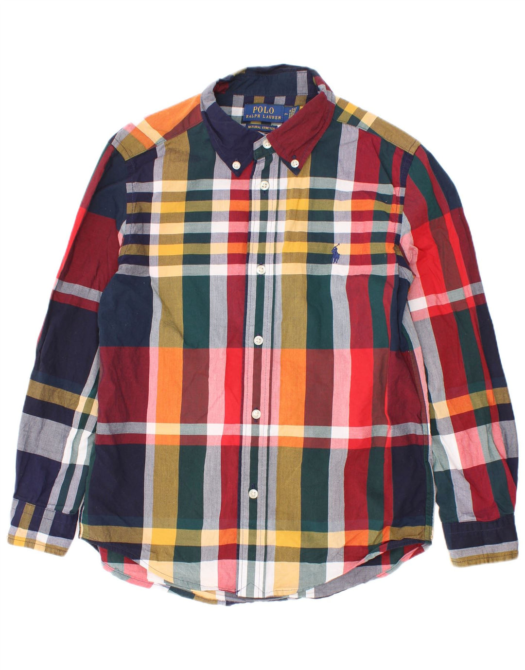 Polo Ralph Lauren Camicia da bambino 6-7 anni in cotone a quadri multicolore