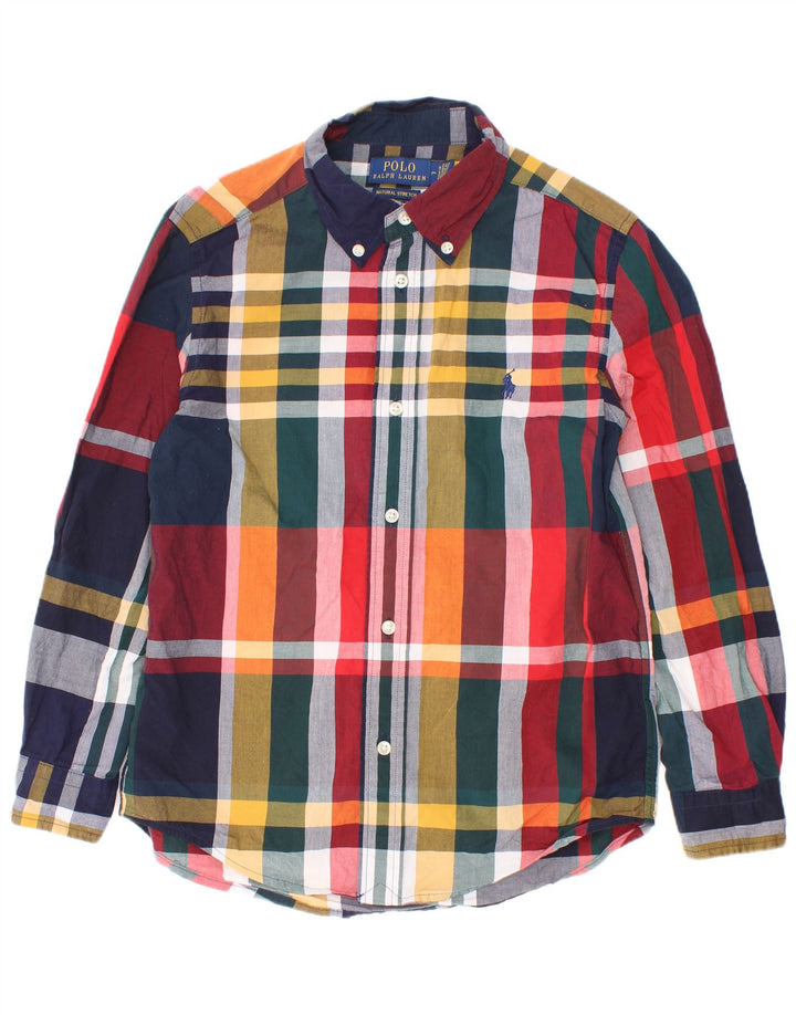 Polo Ralph Lauren Camicia da bambino 6-7 anni in cotone a quadri multicolore