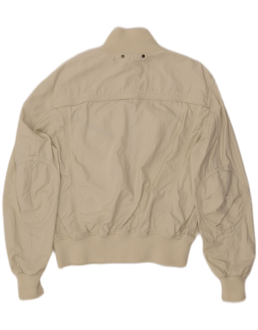 PEUTEREY Giubbotto bomber da uomo UK 40 Large in nylon bianco sporco