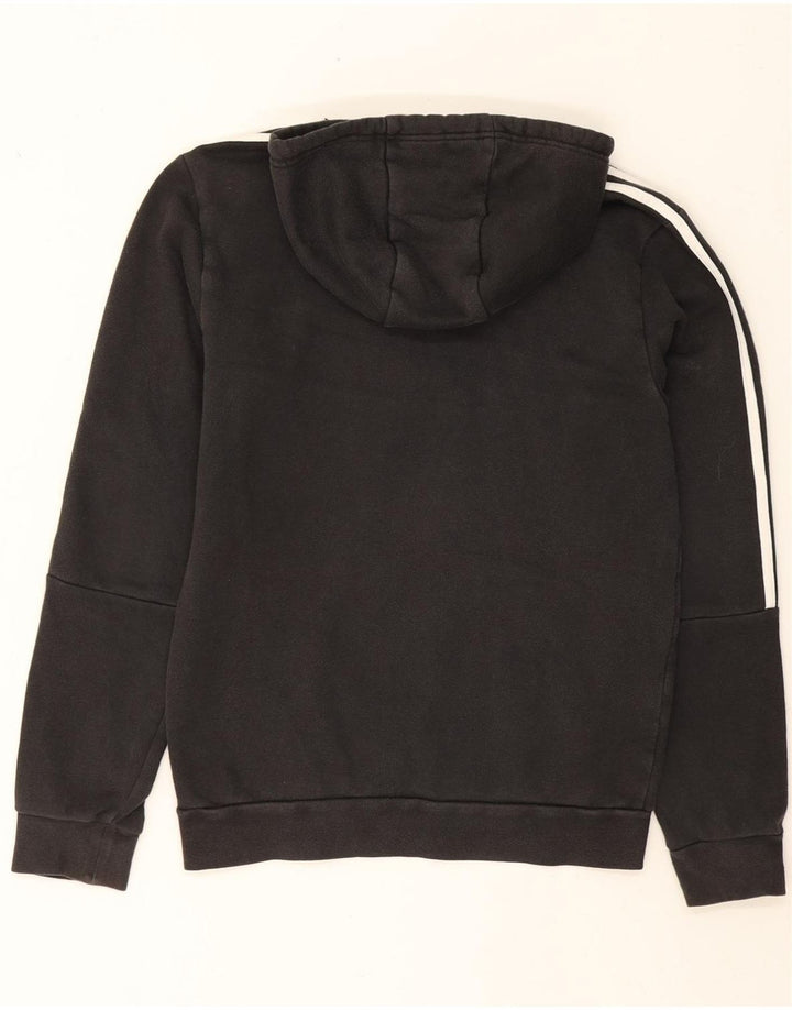 ADIDAS Mens Hoodie Jumper Small Black Cotton Vintage Adidas and Second-Hand Adidas from Messina Hembry 