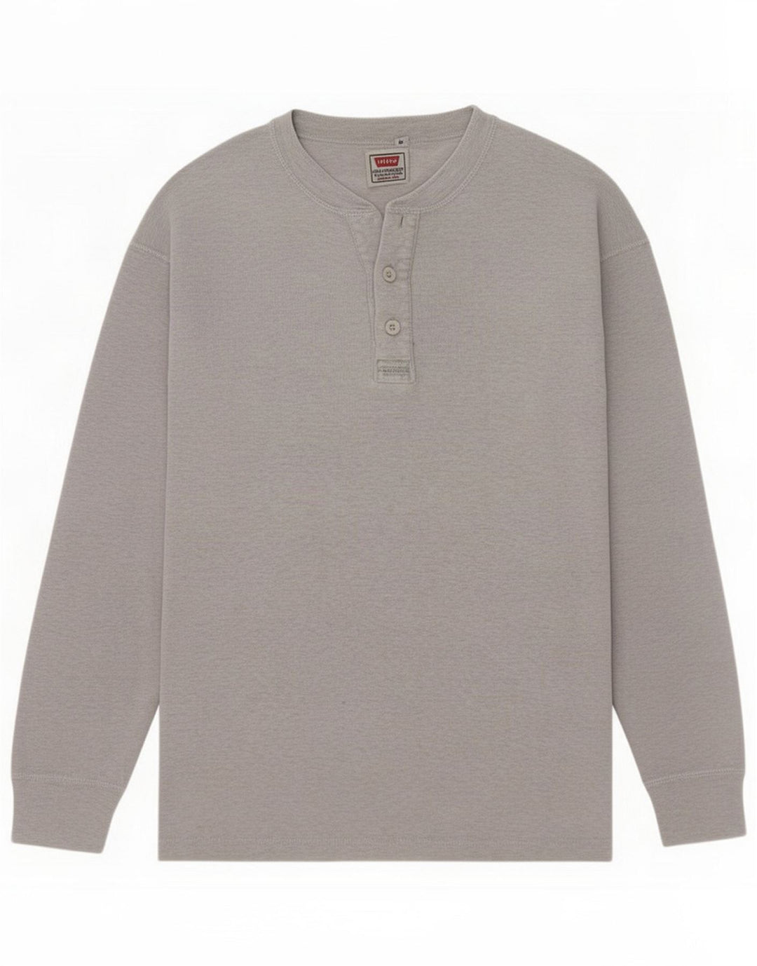 Levi's Maglia da uomo a maniche lunghe in cotone grigio medio