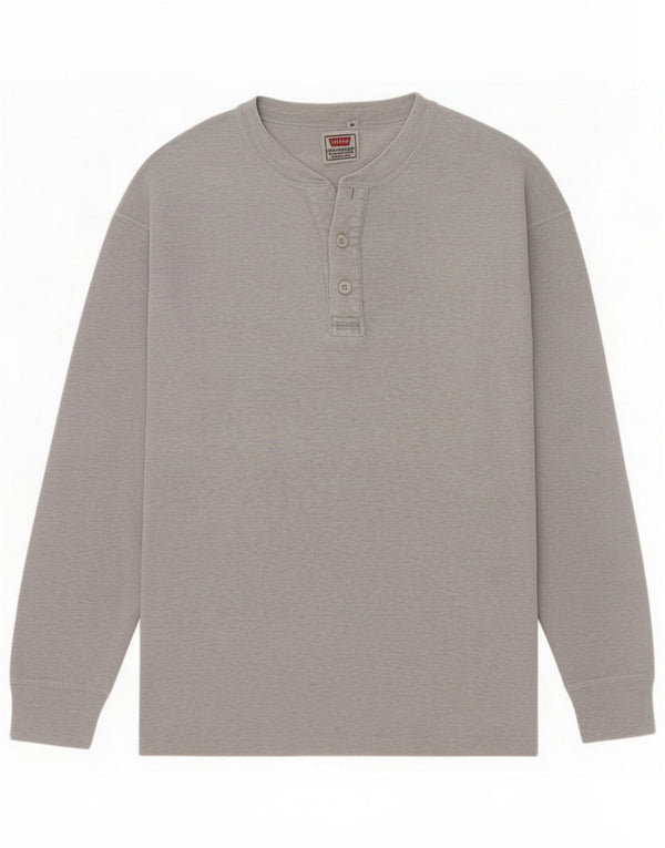 Levi's Maglia da uomo a maniche lunghe in cotone grigio medio