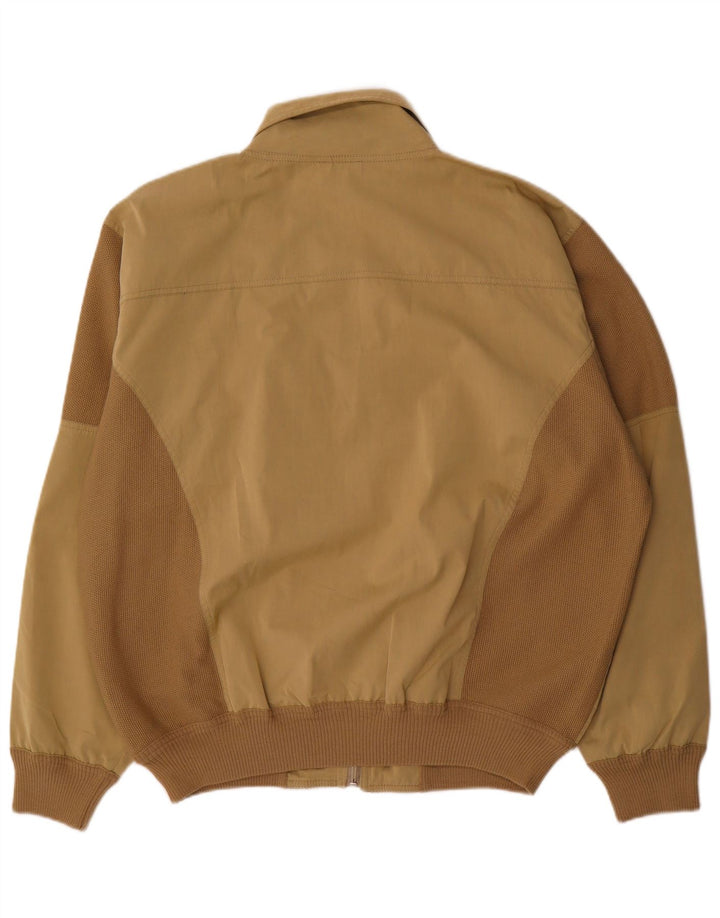 Giubbotto bomber vintage da uomo IT 52 XL Beige Colourblock