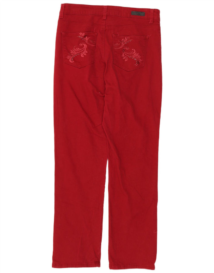 Jeans dritti Lee da donna vestibilità classica US 12 Large W32 L30 cotone rosso