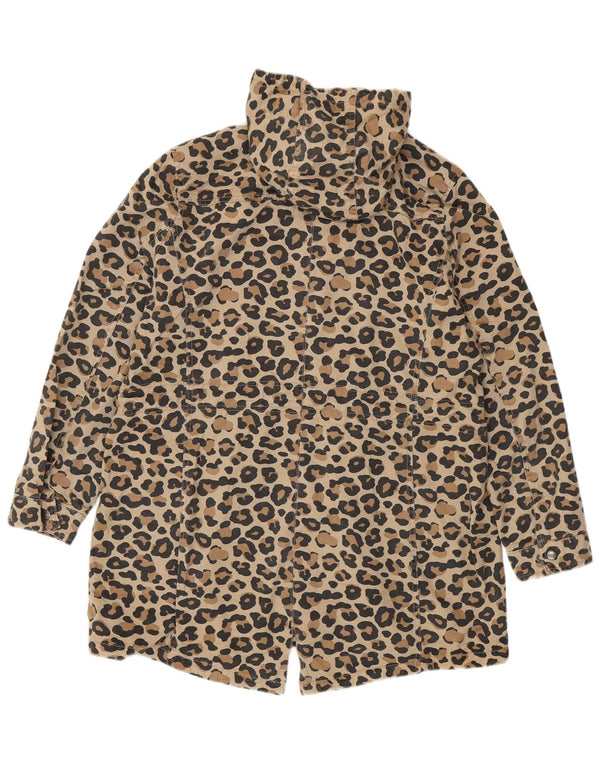 Giacca Parka con cappuccio da donna LEVI'S UK 18 XL Cotone con stampa animalier beige