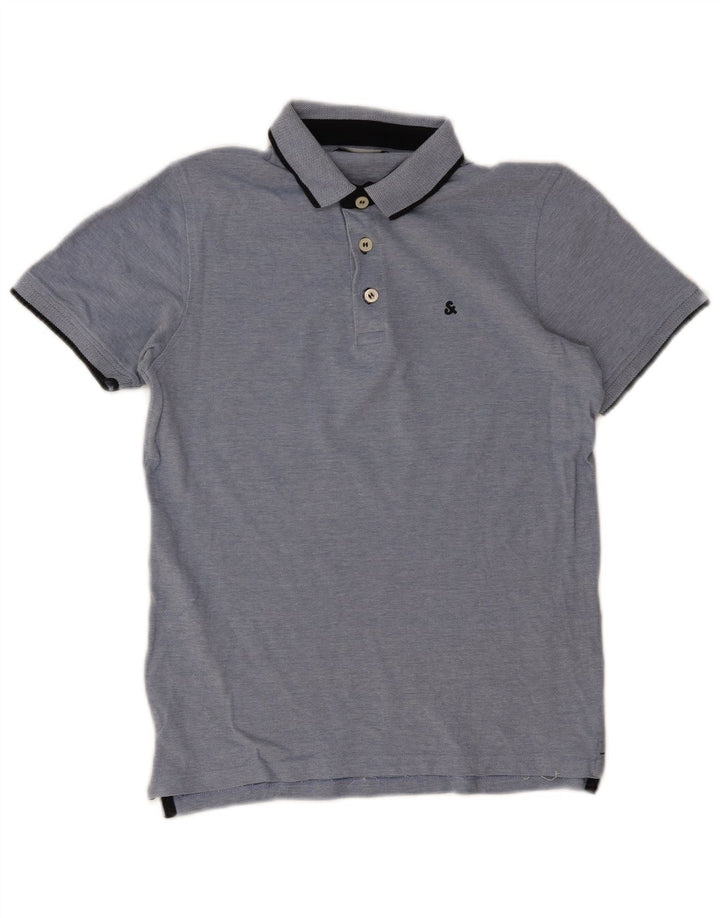 Polo da uomo Jack & Jones piccola in cotone blu