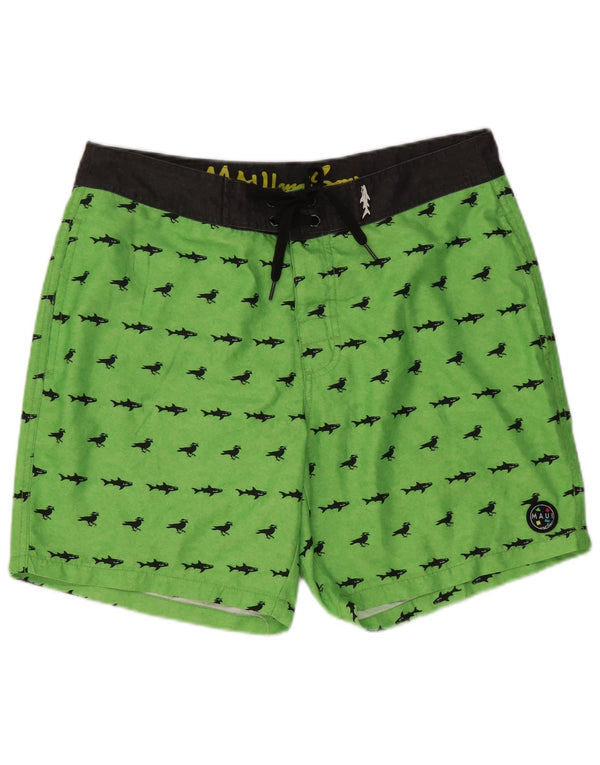 MAUI AND SONS Pantaloncini da bagno con grafica da uomo Cotone verde medio