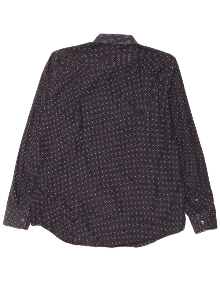 MICHAEL KORS Camicia da uomo grande in cotone maculato nero