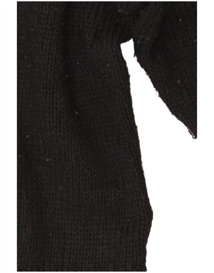 Maglione maglione oversize con collo dolcevita da donna Zara UK 16 grande nero