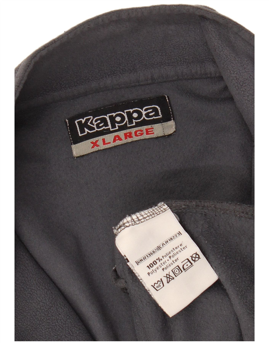 KAPPA Mens Fleece Jacket UK 42 XL Grey Polyester