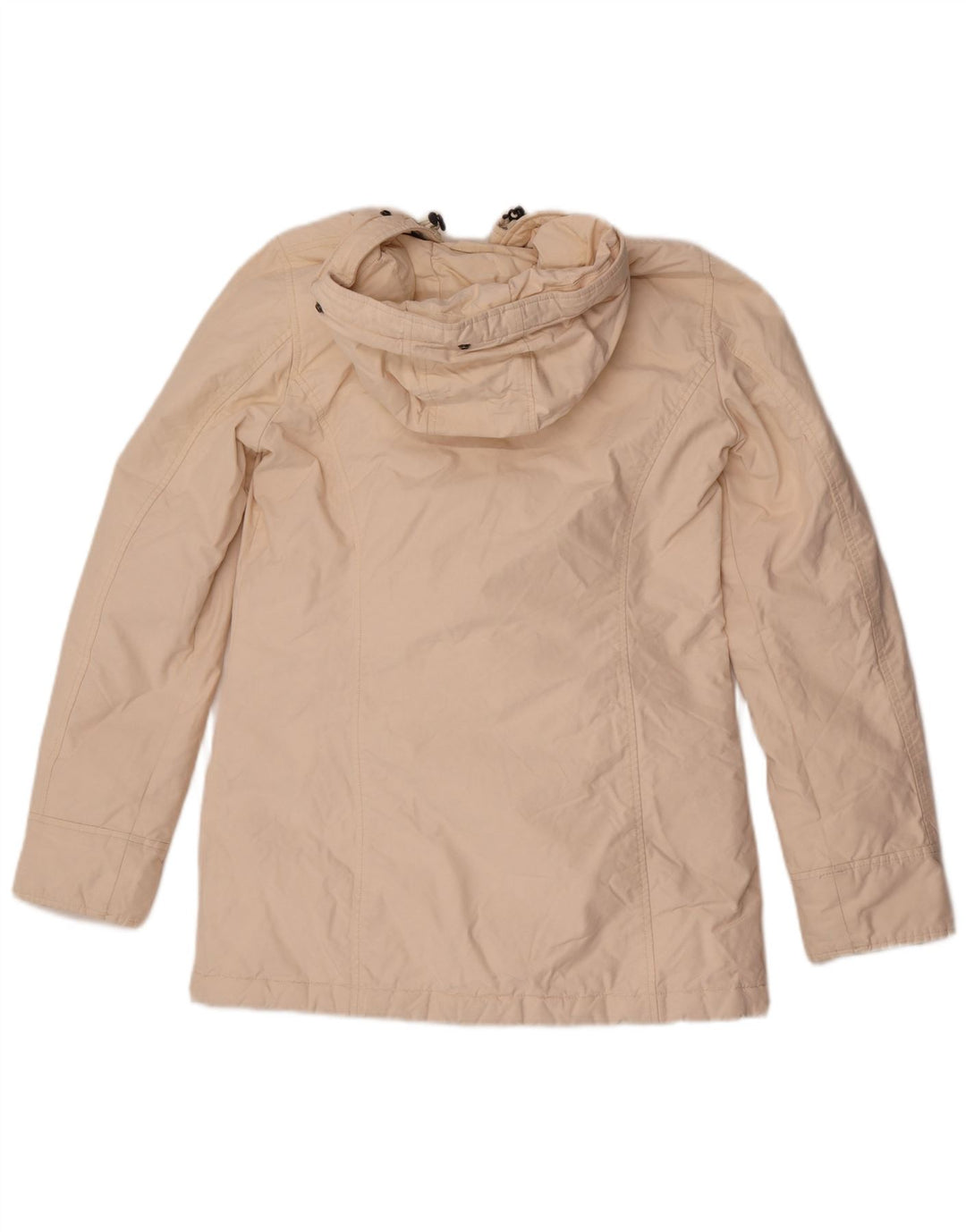 Giacca imbottita con cappuccio da donna Woolrich UK 10 piccola cotone bianco sporco