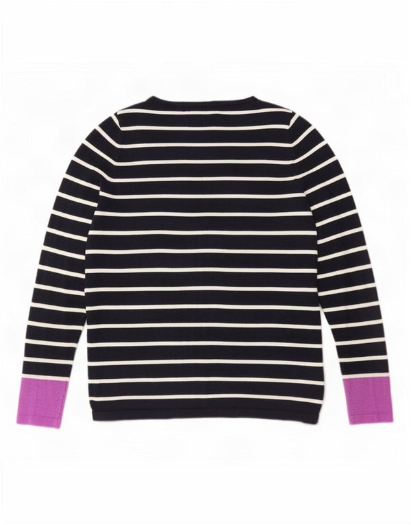Maglione maglione con scollo a barca da donna Marks & Spencer UK 10 piccolo blu navy