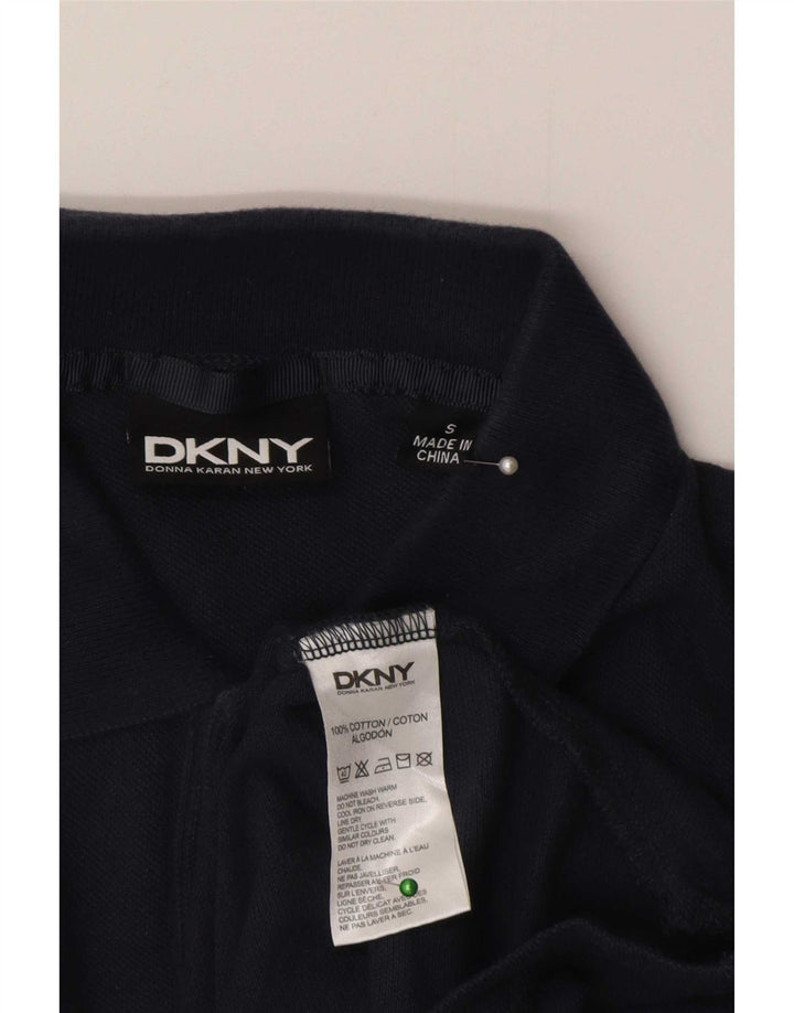 Polo grafica da uomo Dkny piccola in cotone blu navy