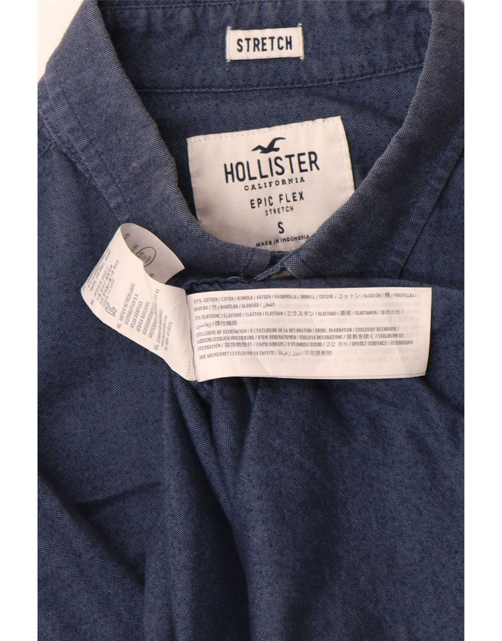 Camicia Hollister da uomo Small in cotone blu navy