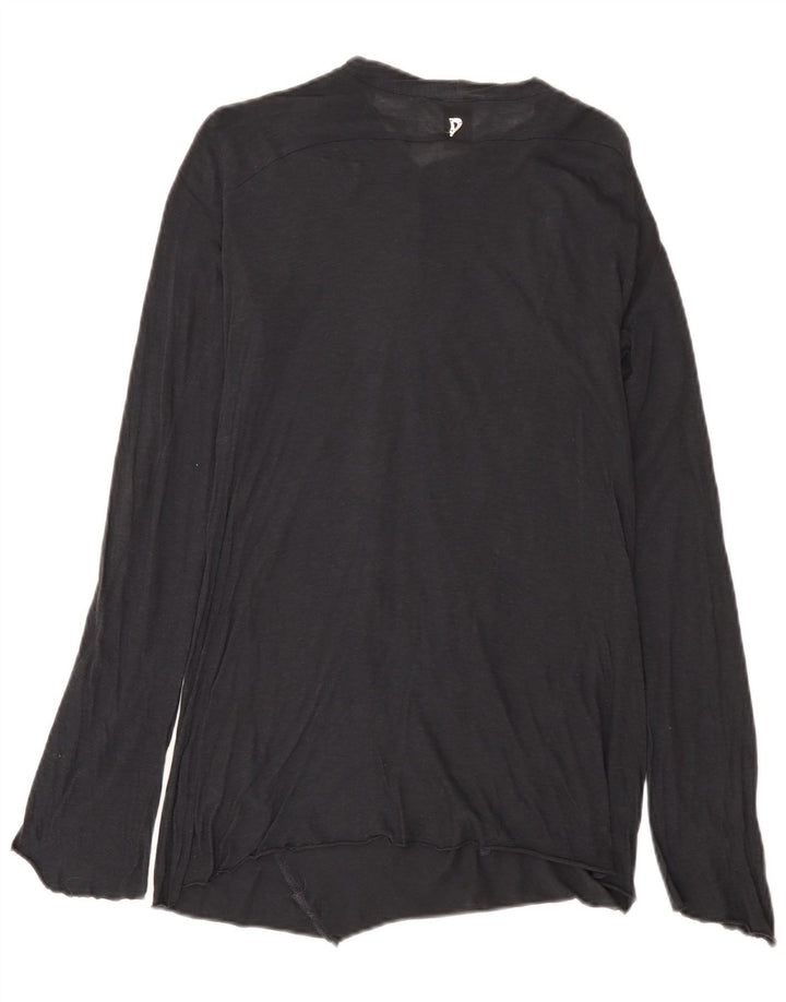 Dondup Top da donna a maniche lunghe UK 10 Small Blu Navy