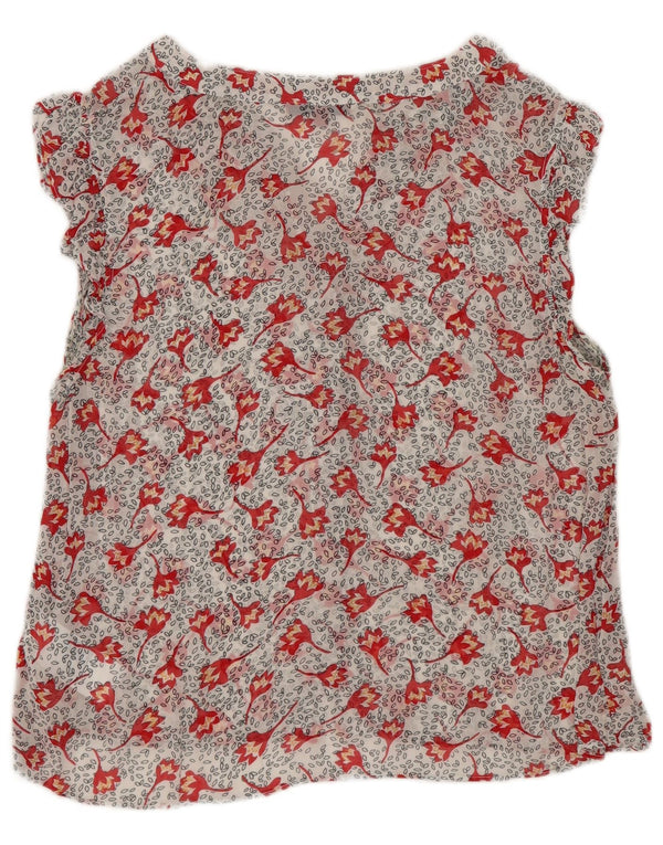 Camicetta a maniche corte da donna Tommy Hilfiger UK 10 Small White Floral