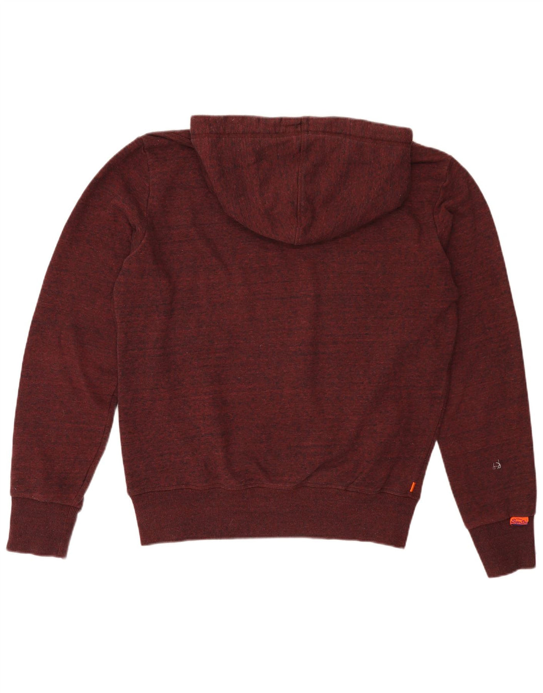 Felpa con cappuccio grafica da uomo Superdry XL bordeaux in poliestere