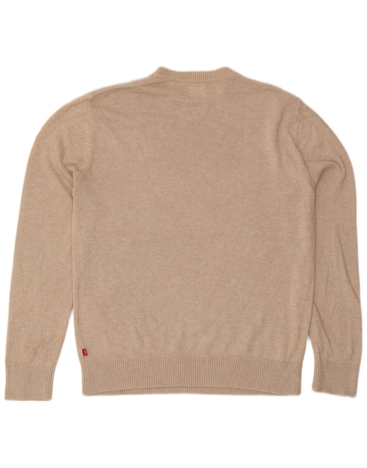 Maglione maglione girocollo da uomo Levi's in cotone beige medio