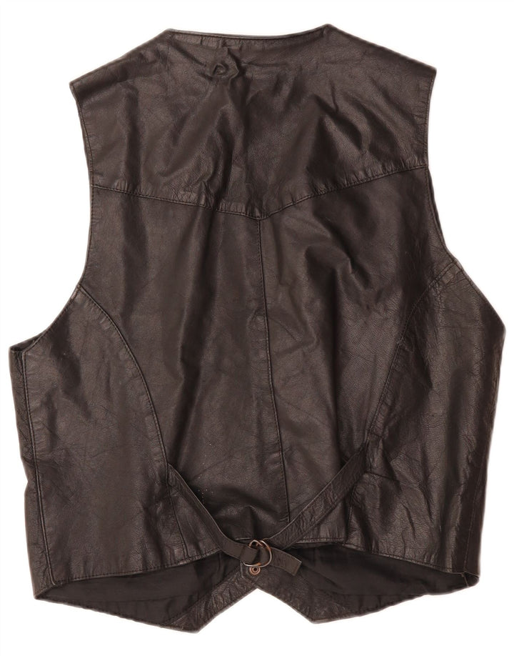 Gilet in pelle da uomo Akaso XL in pelle nera