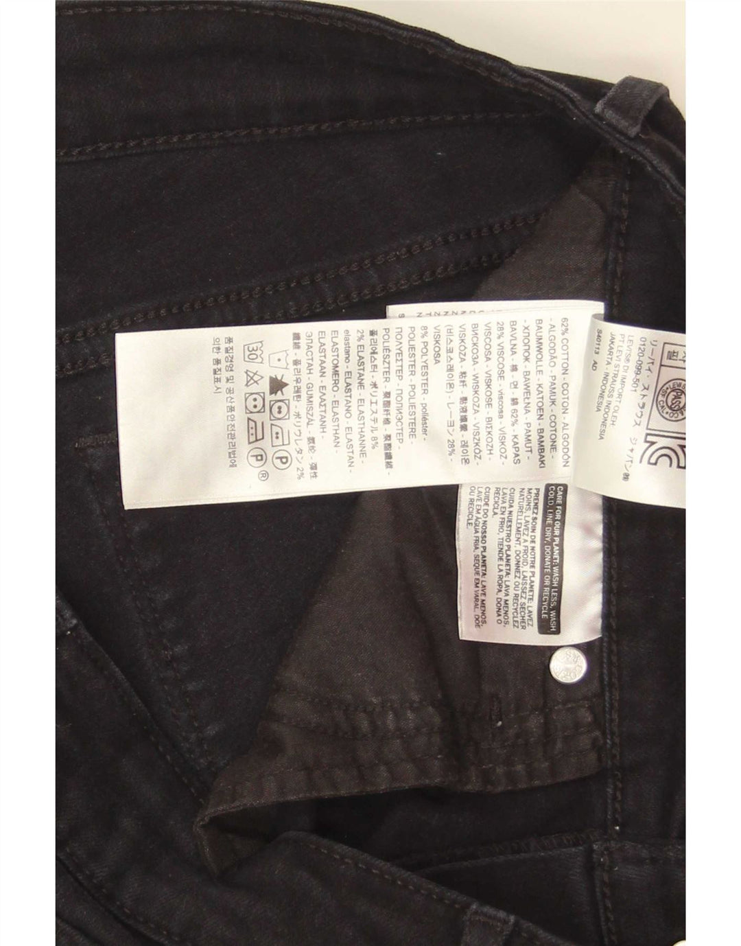 Jeans Levi's da donna 712 slim W30 L32 cotone nero