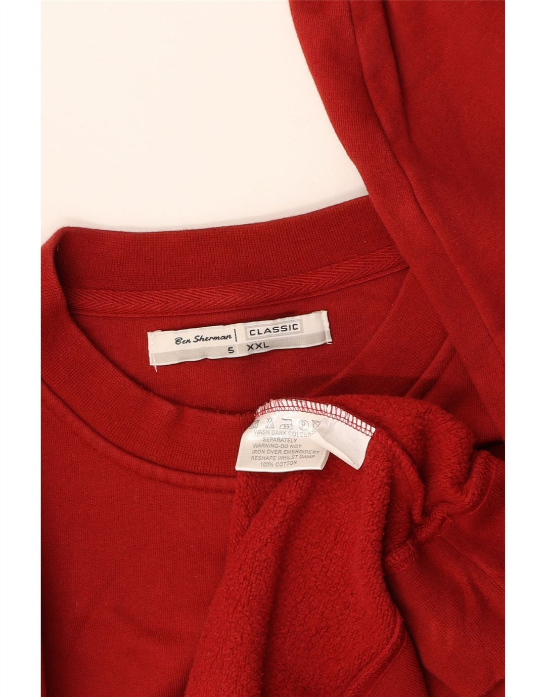 BEN SHERMAN Felpa da uomo Maglione 2XL Cotone rosso