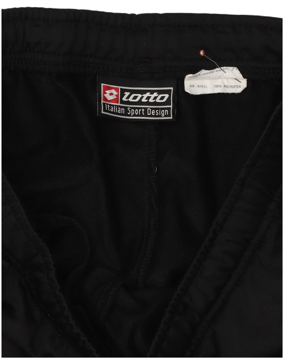 Pantaloni da tuta con grafica da uomo Lotto Poliestere color block medio nero