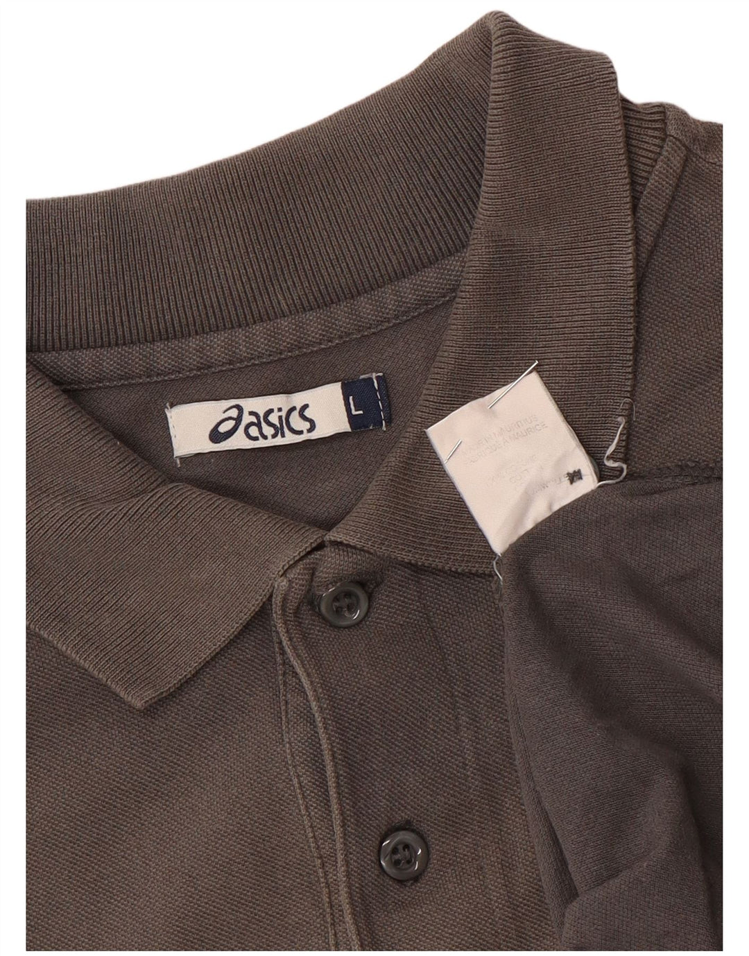 Polo Asics Uomo Large In Cotone Grigio