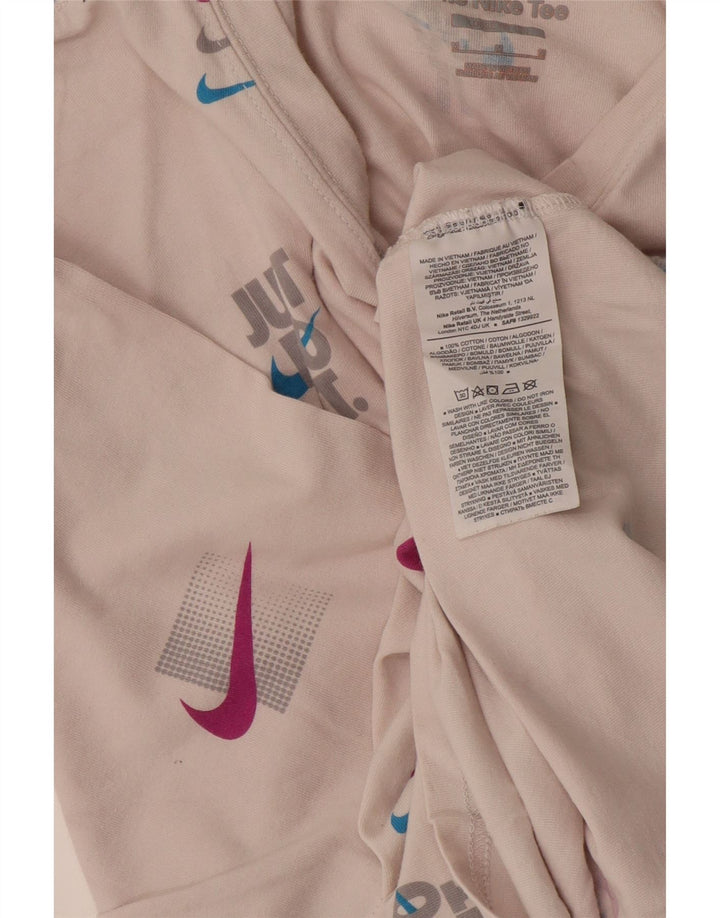 T-shirt grafica da uomo Nike Loose Fit, top in cotone bianco medio