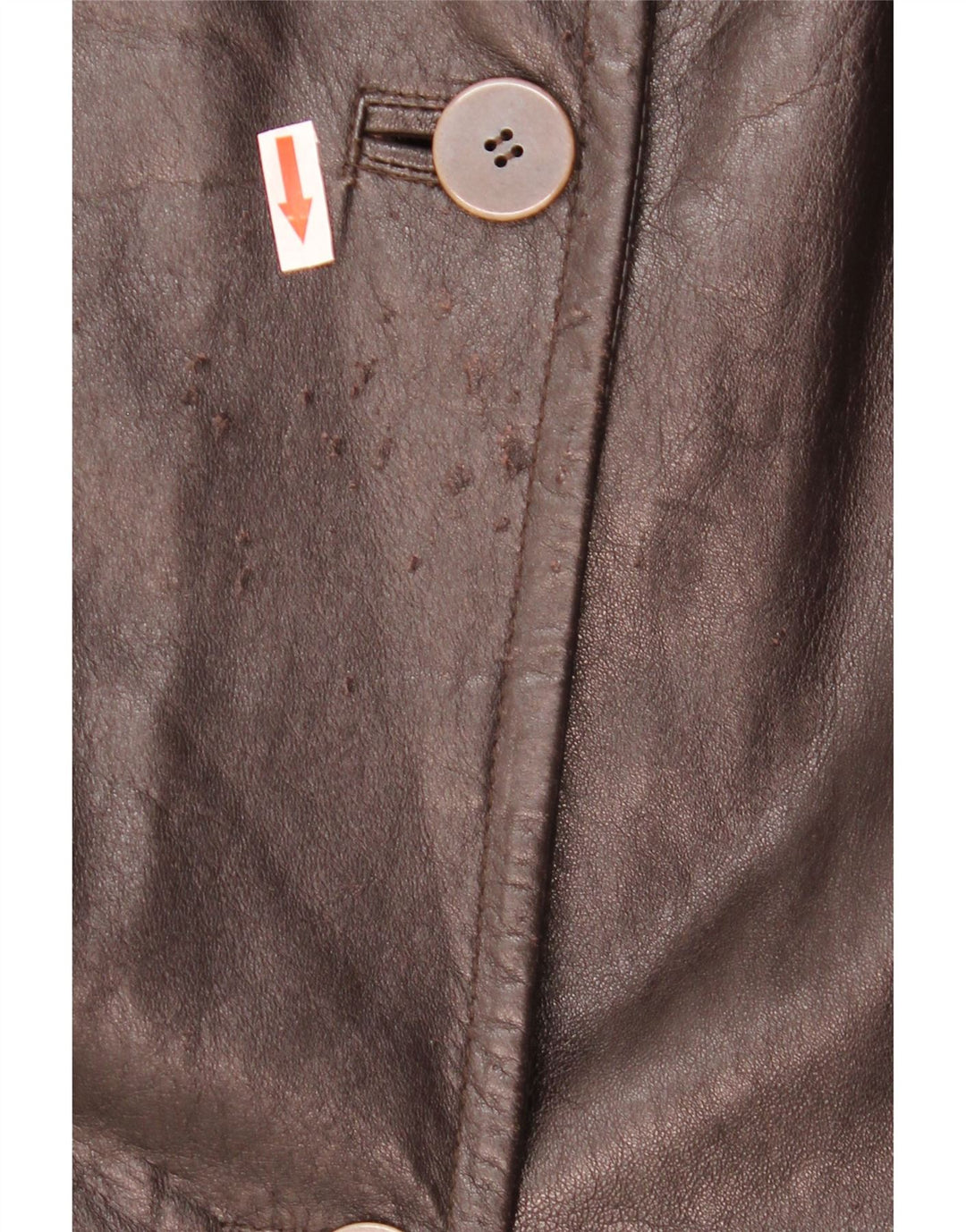 Cappotto in pelle da donna vintage IT 44 in pelle marrone medio